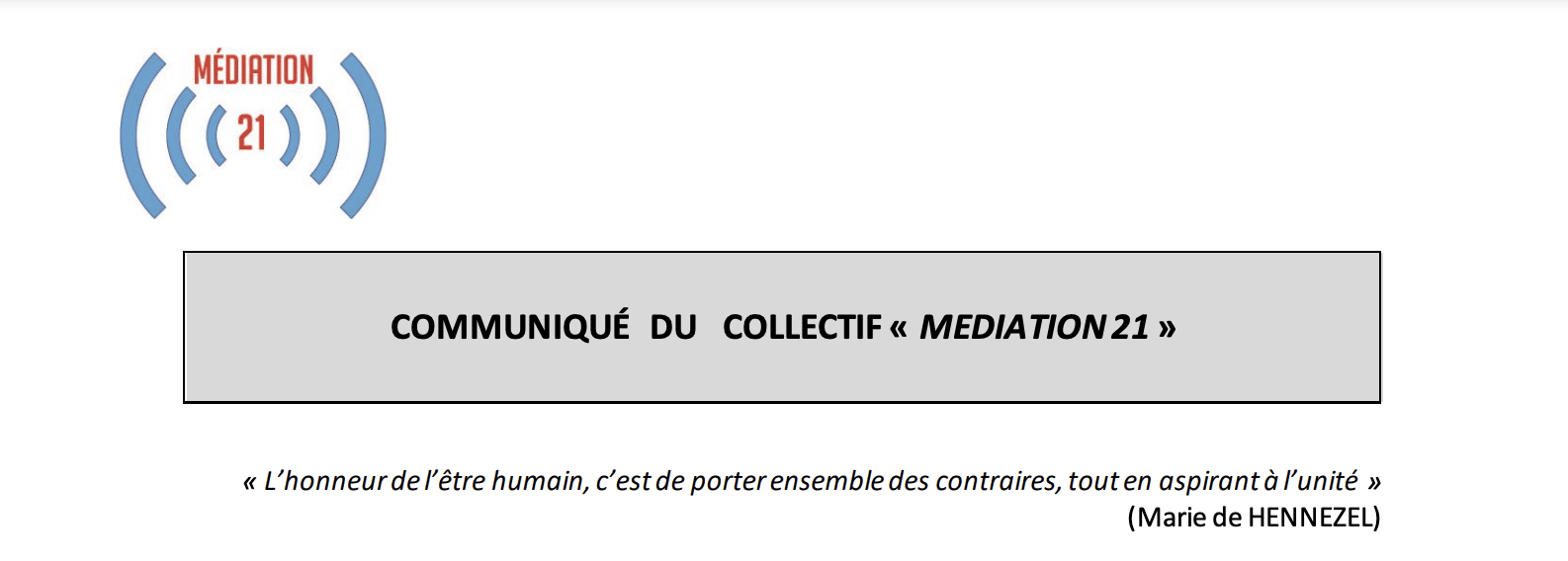 communiqué de prese médiation 21